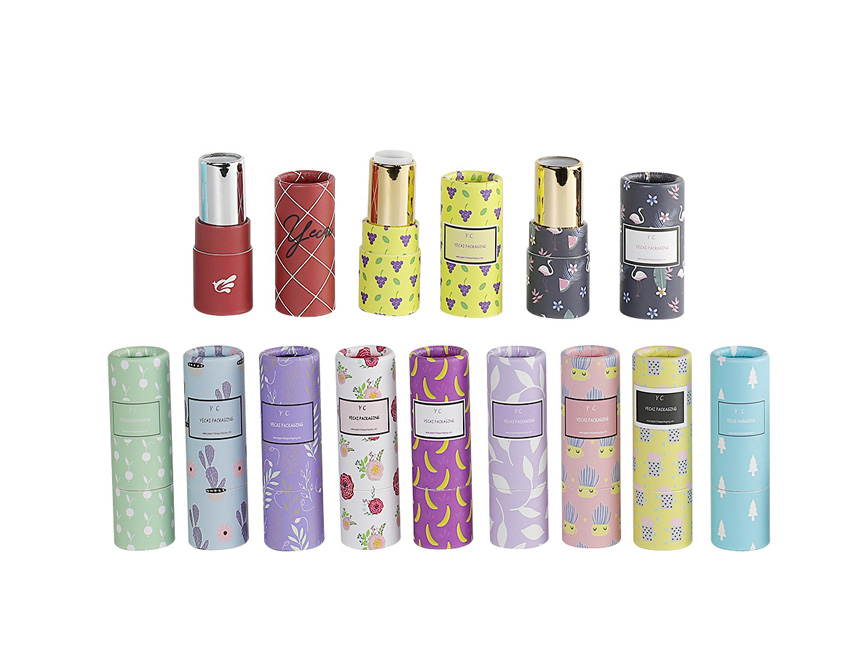 Paper Empty Cylinder Lipstick Tube 