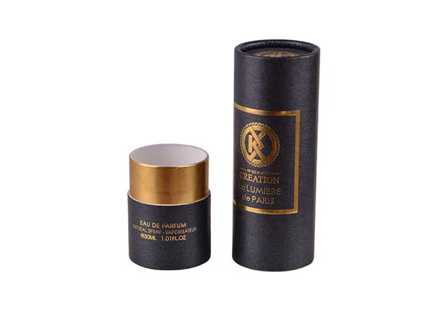 Black Round Paper Tube Box