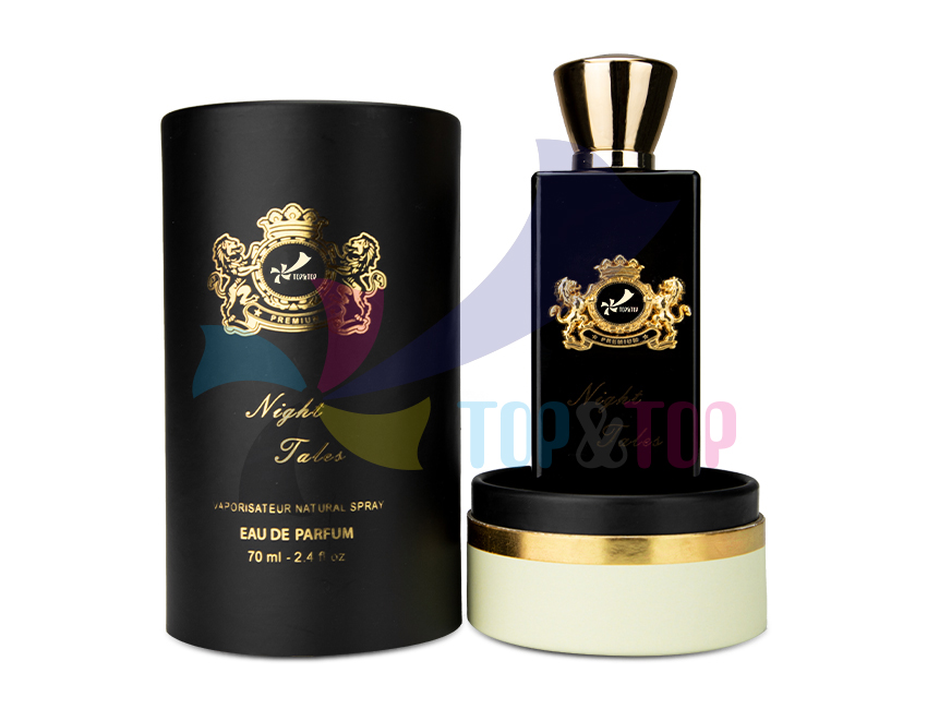 black perfume tube box