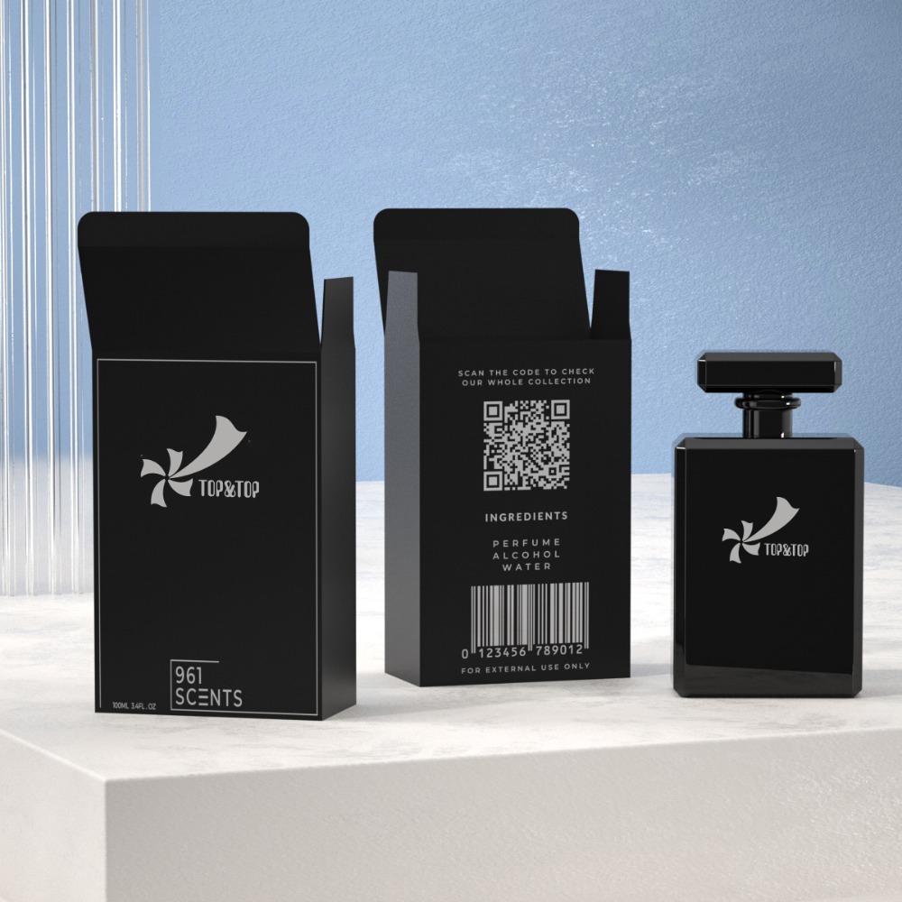 Black perfume box