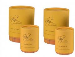 Custom Recycled Yellow Round Cardboard Paper Cylindrical Gift Box ...